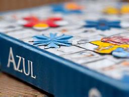Caja del juego Azul con mosaicos